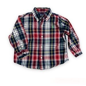 RALPH‎ Lauren Plaid Button-Down Shirt Baby Boys 24 months